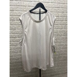 Athletic Works Mens Mixed Media Muscle Tank Flax Beige 3XL NWT AW26100162683B